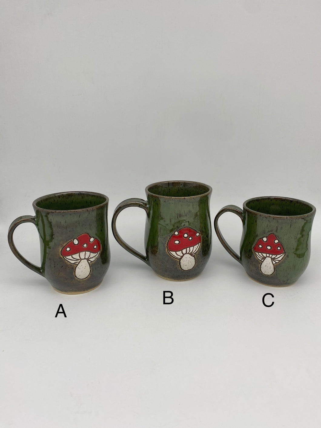 Green Mushroom Mugs