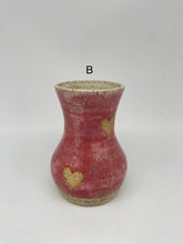 Load image into Gallery viewer, Exposed Clay Heart Vases
