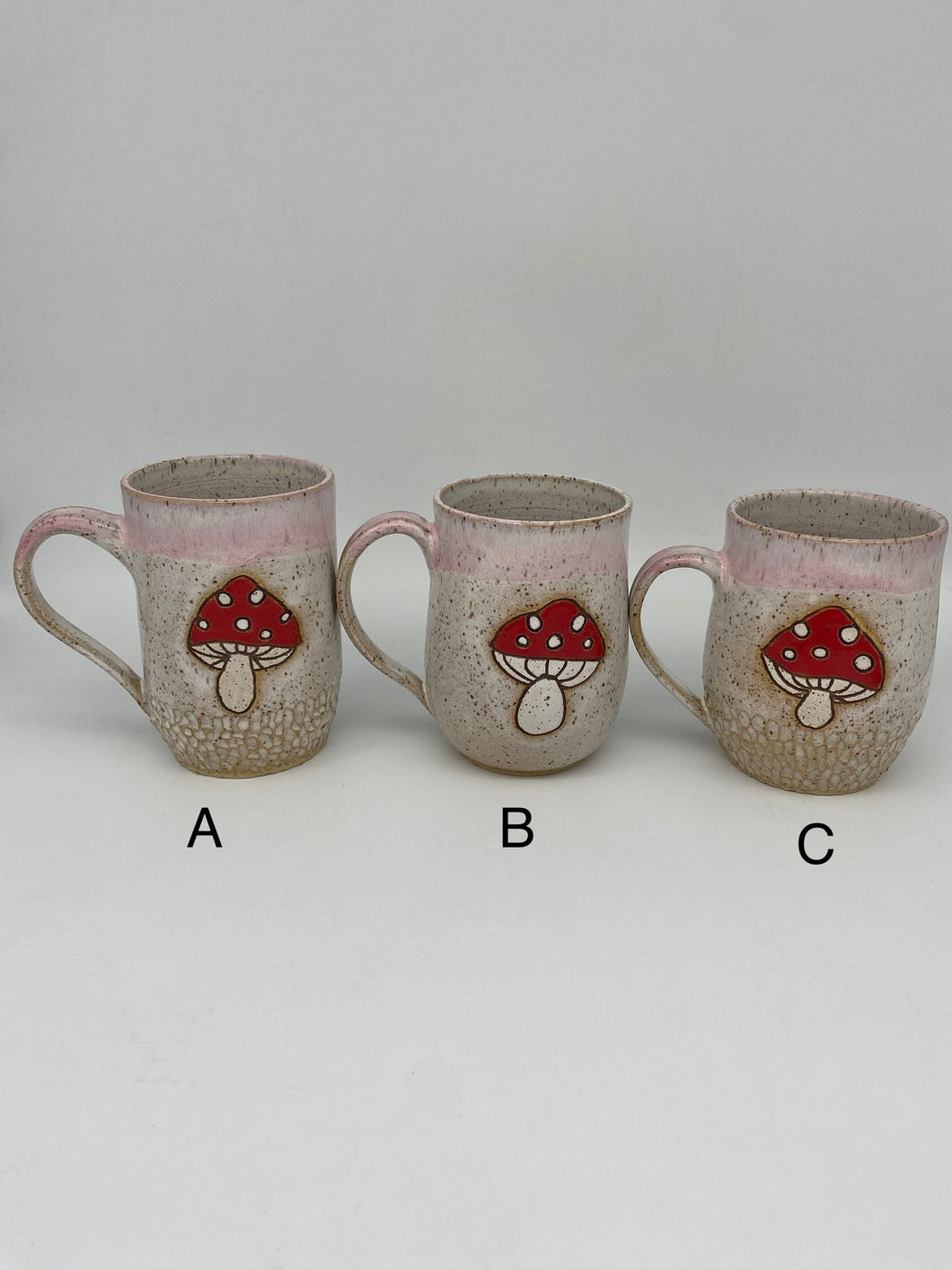 Pink Mushroom Mugs