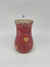 Load image into Gallery viewer, Exposed Clay Heart Vases
